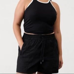 Athleta Retreat 100% Linen Short Black Size  Large